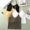 New autumn Korean mini halter strapless women's outerwear with chest pads, beautiful back and base layer vest casual sports underwear details Picture